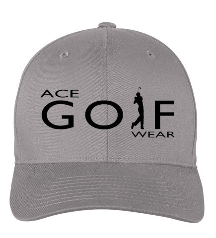 Ace Golf Wear Pro Hat Silver & Black S/M L/XL