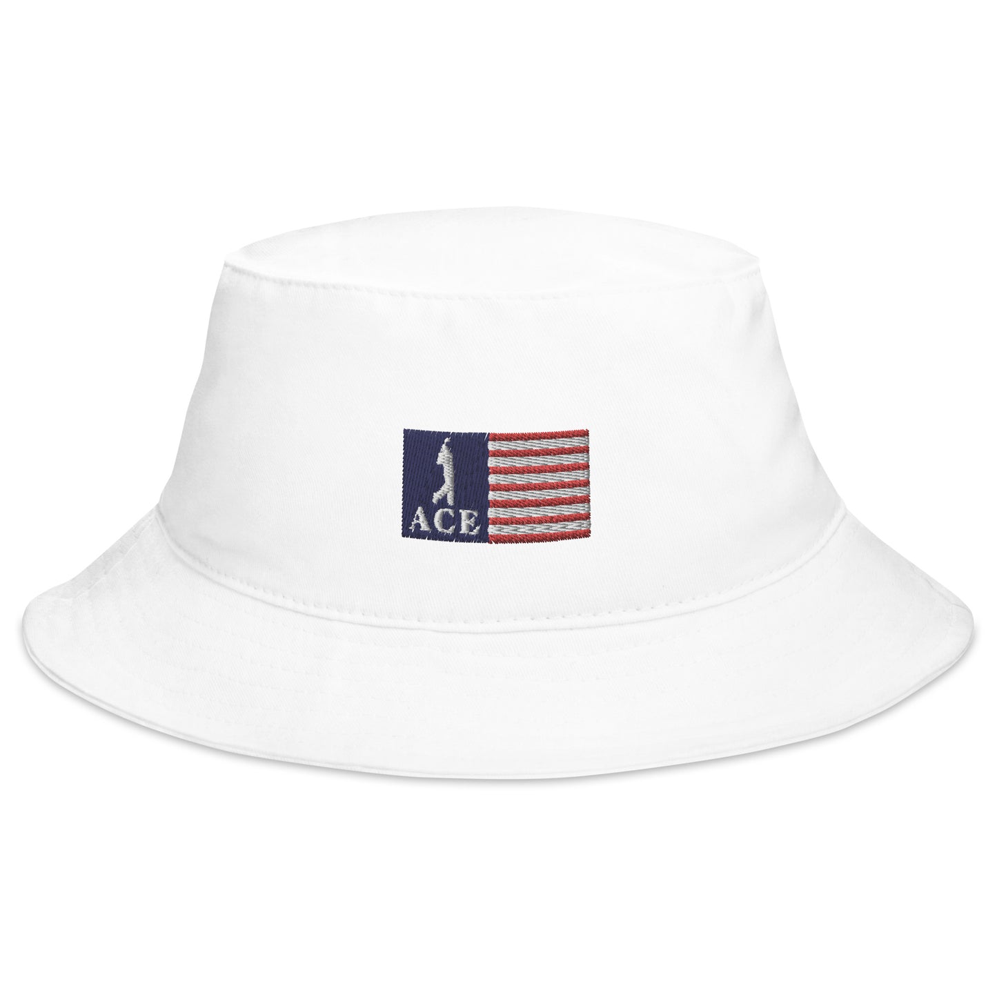Ace Flag Bucket Hat/White