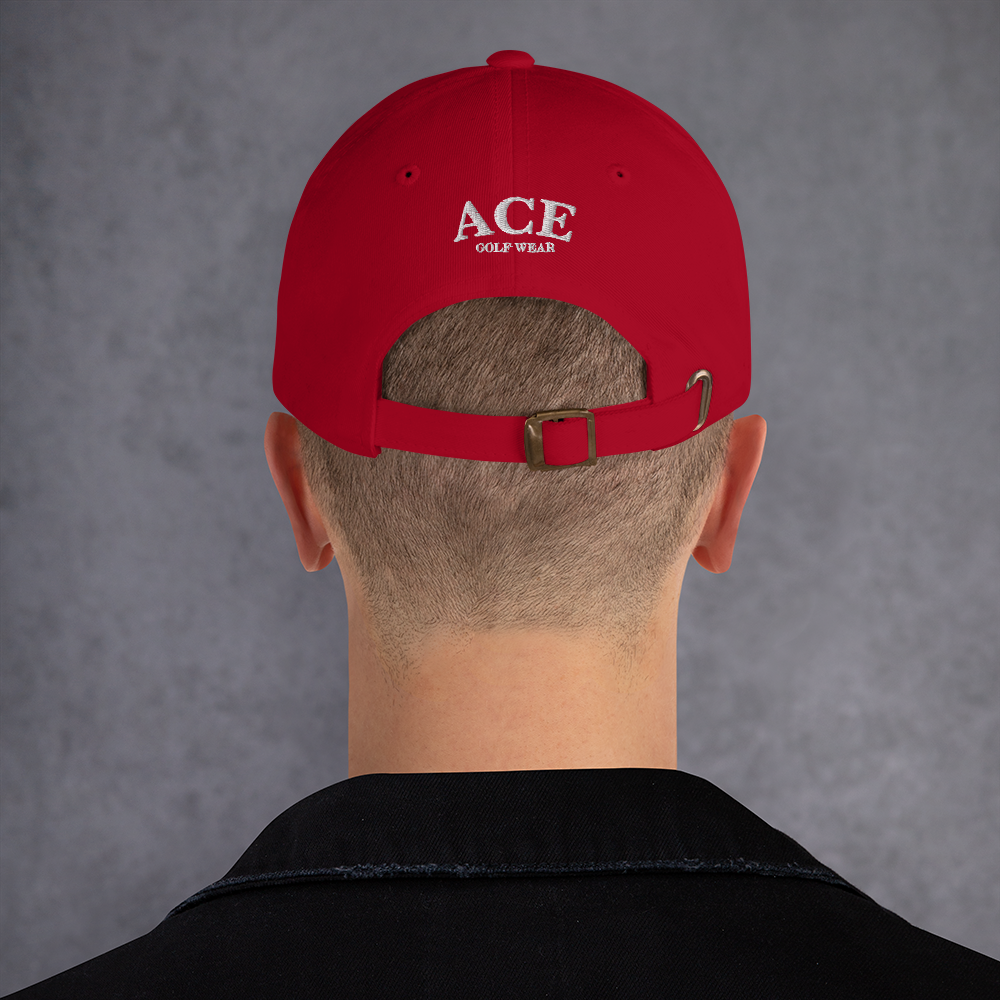 Ace Classic Dad Hat Red/White