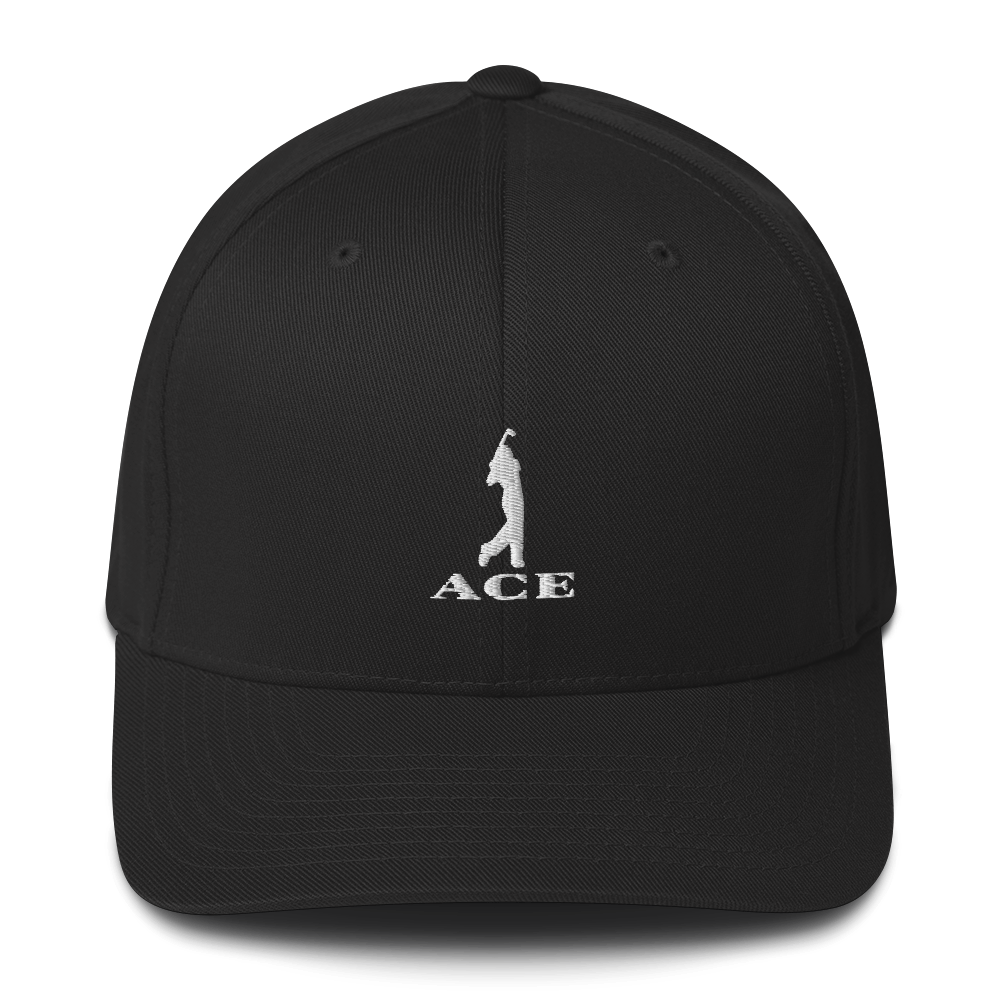 Ace Logo FlexFit Hat Black/White
