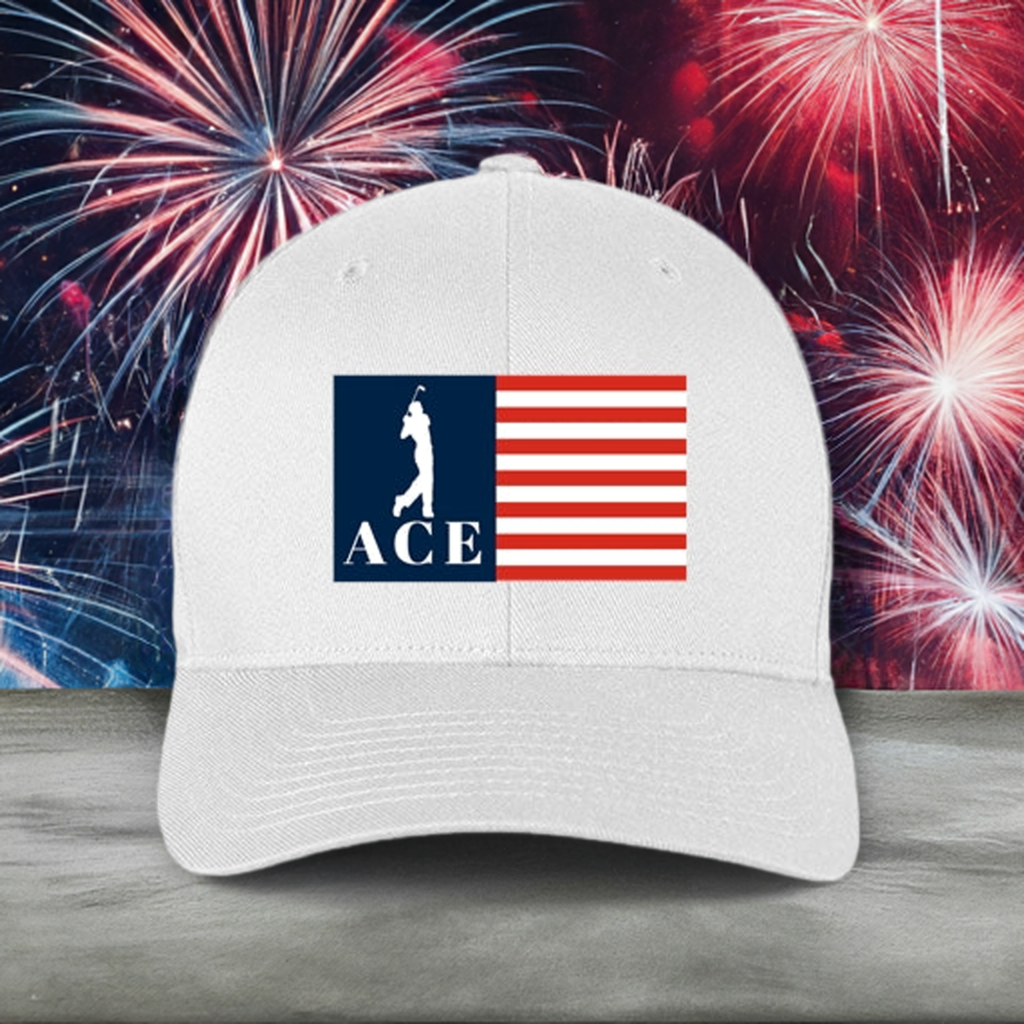 Ace Flag Truckers Hat White/Rubber Patch