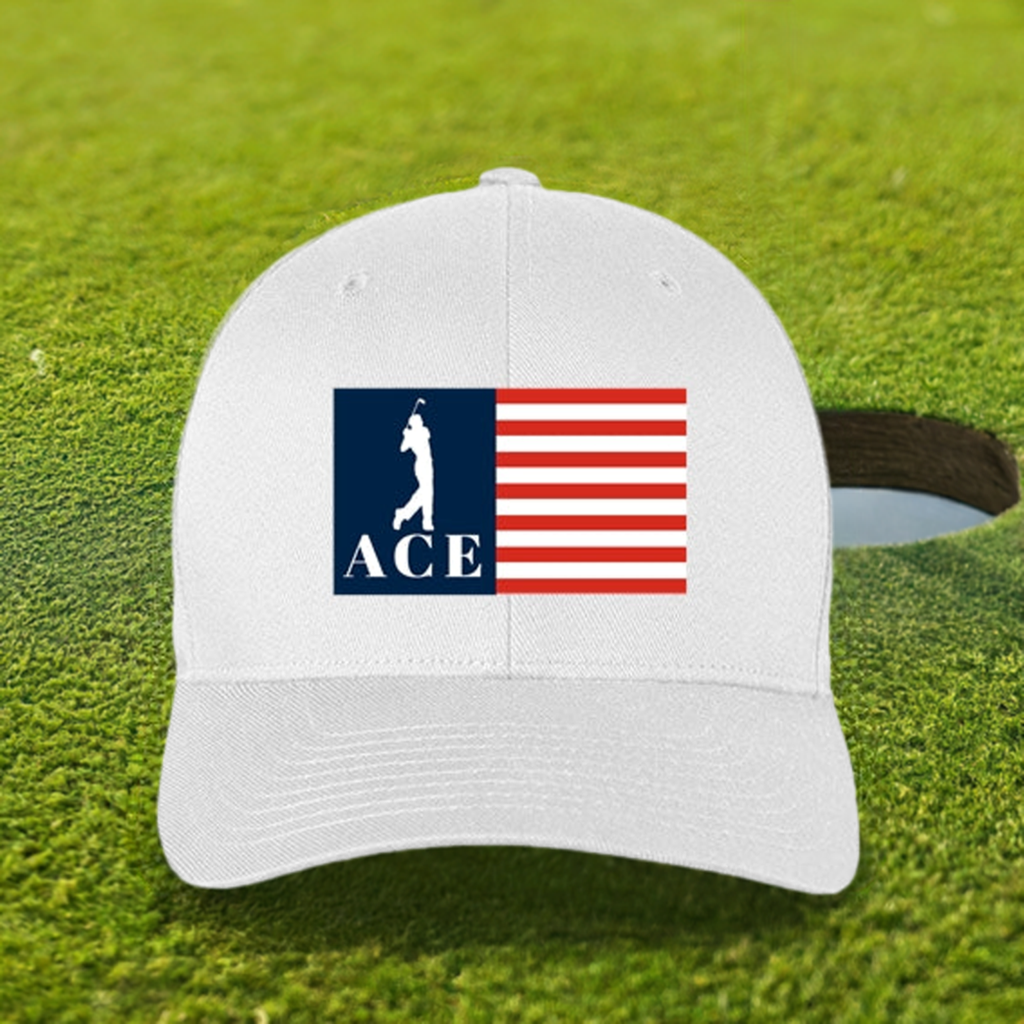 Ace Flag Truckers Hat White/Rubber Patch