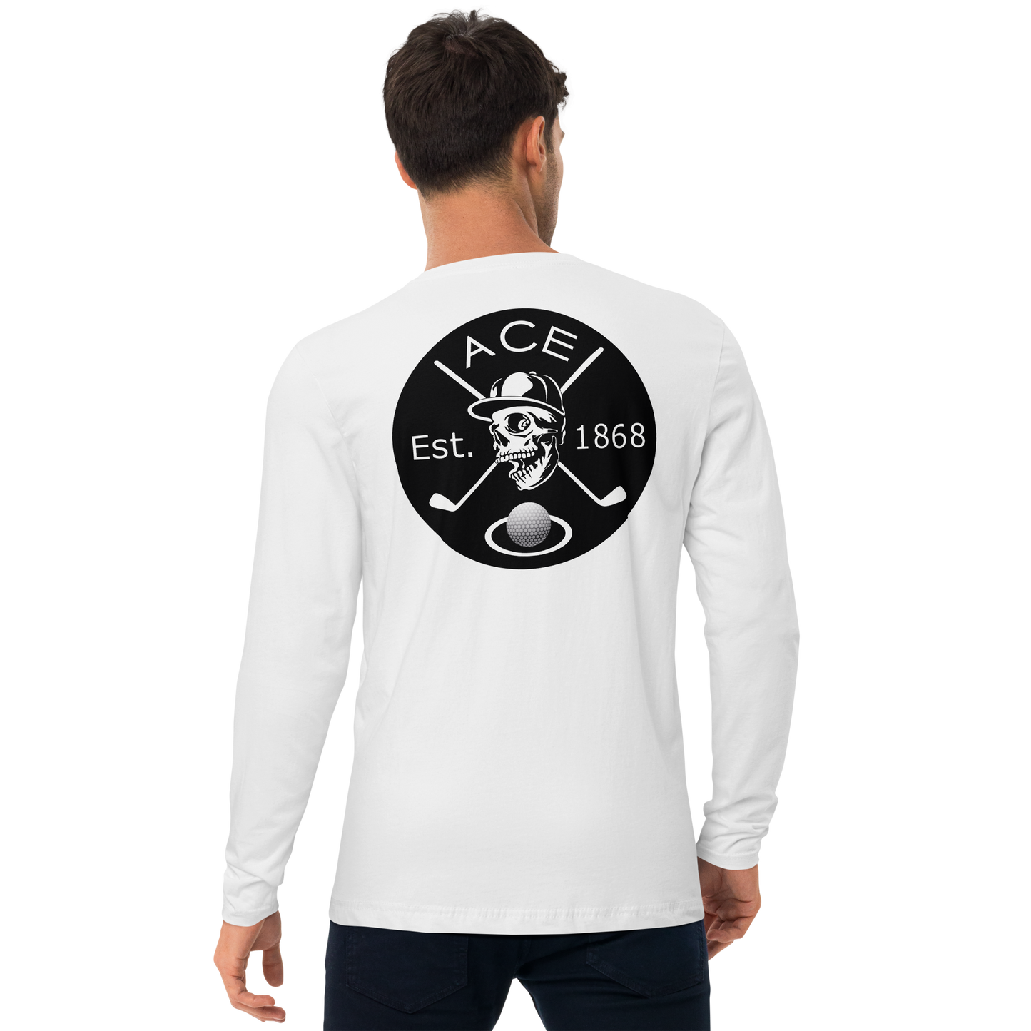 Skull & Sticks Long Sleeve Shirt/White