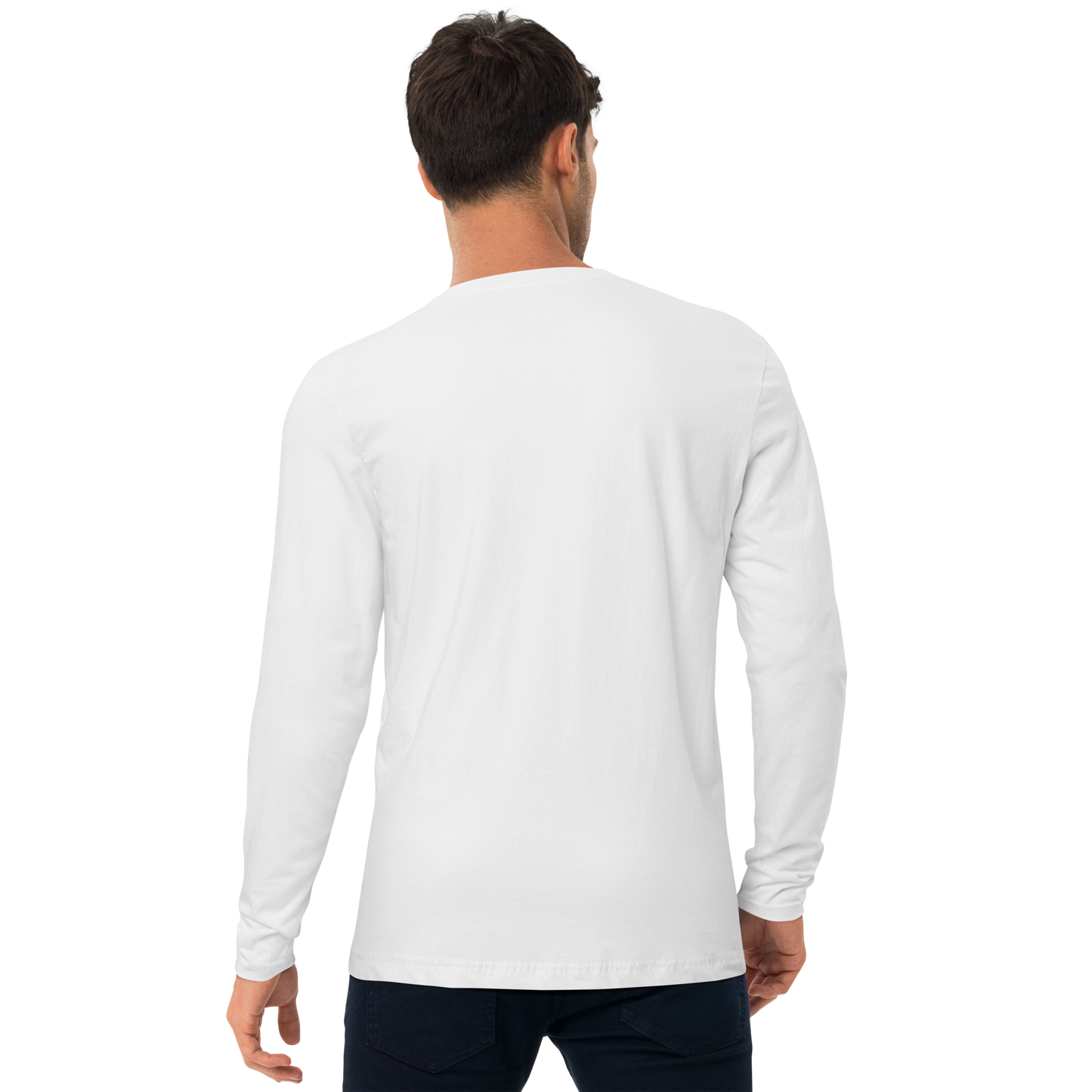 Ace Flag Long Sleeve Shirt Front Print Only/White
