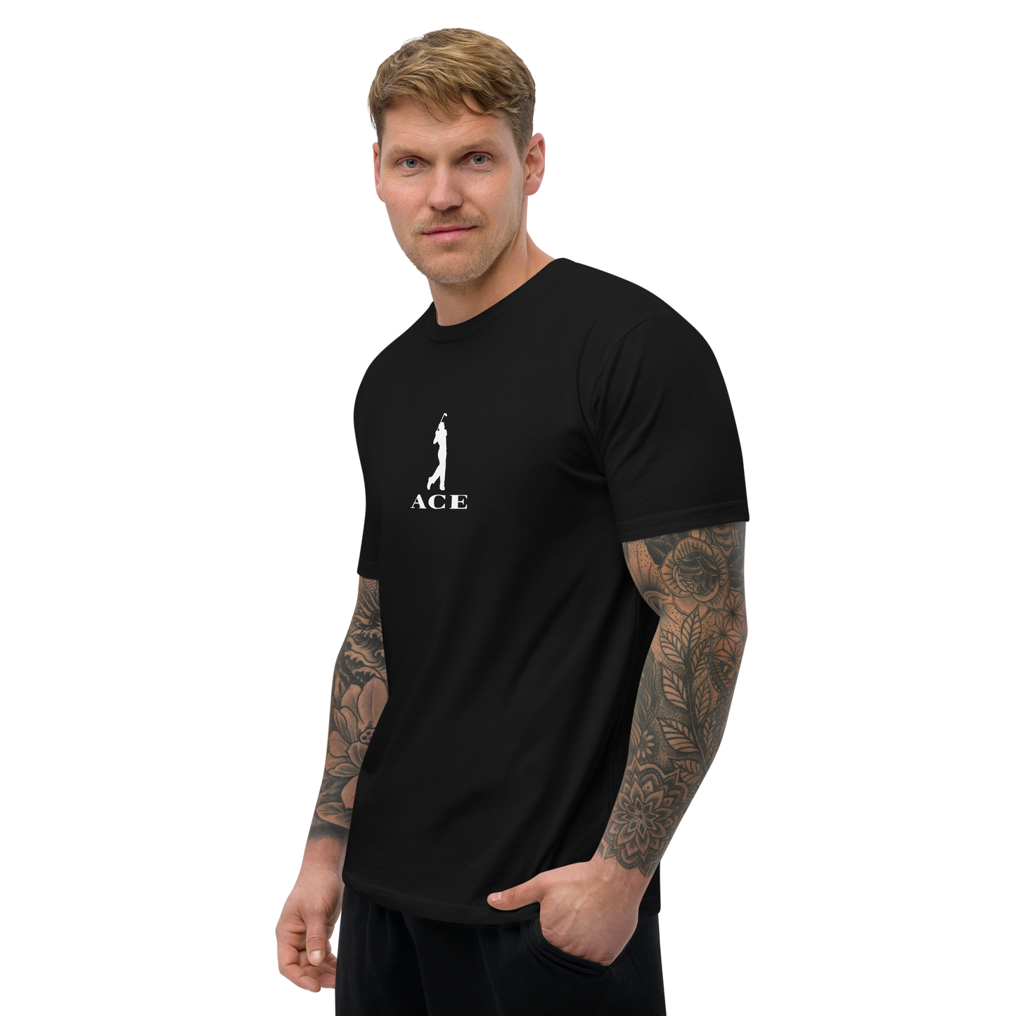 Ace Logo Front & Back T-shirt/Black
