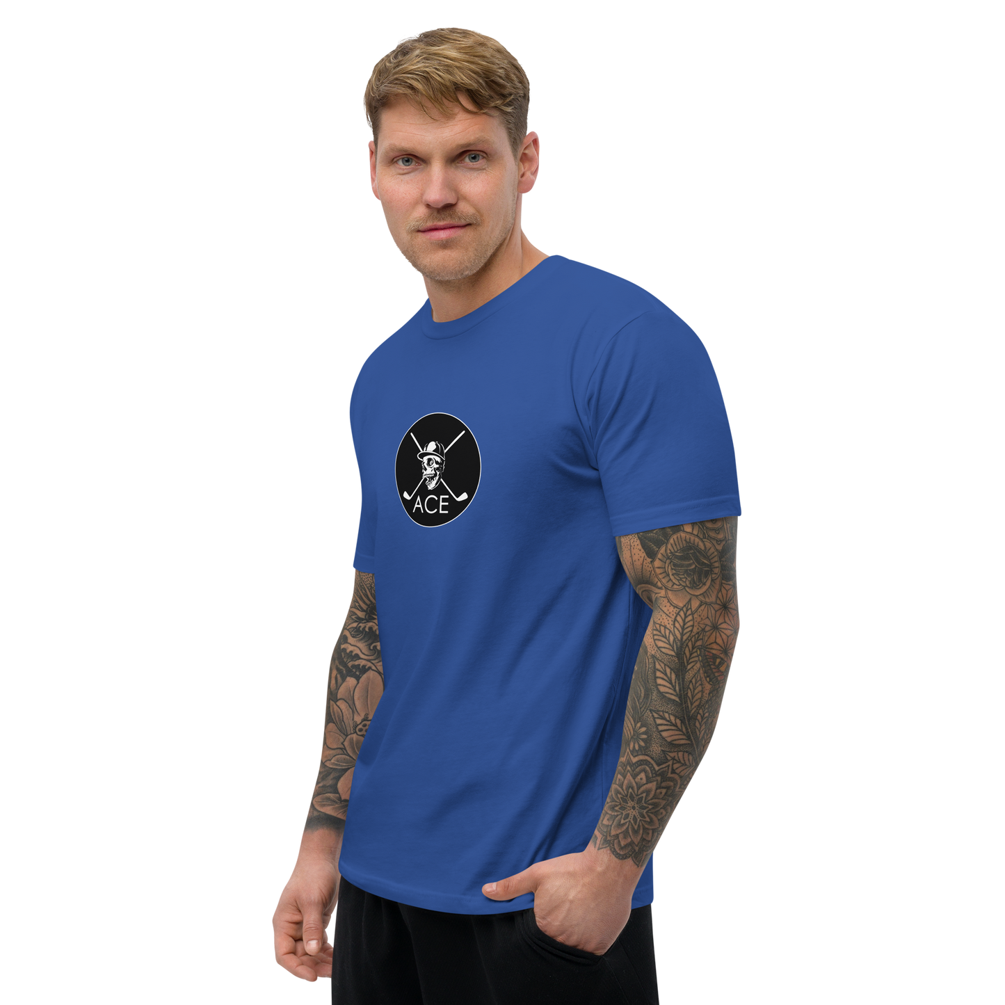 Skull & Sticks T-shirt/Royal Blue
