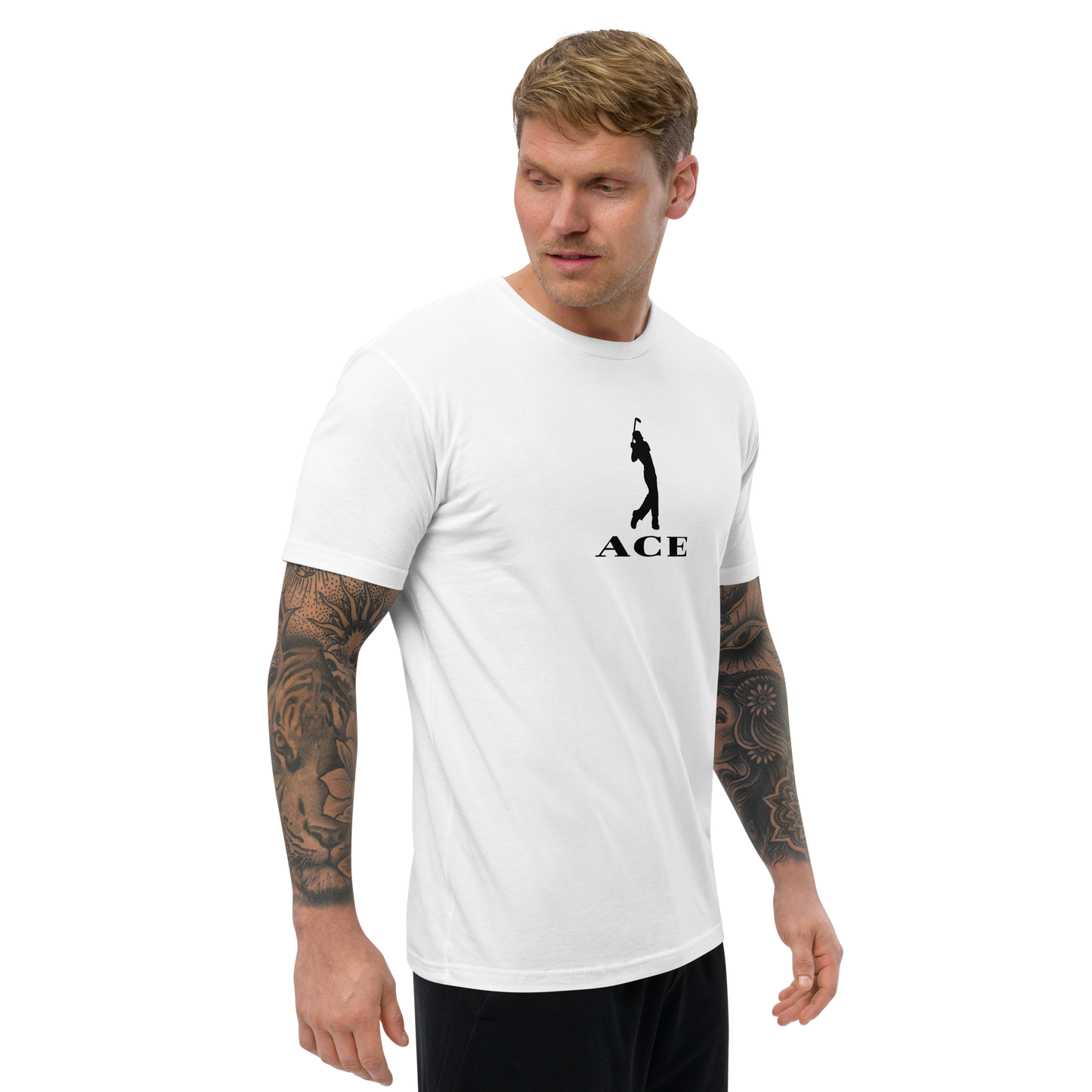 Ace Logo Front Print T-shirt/White