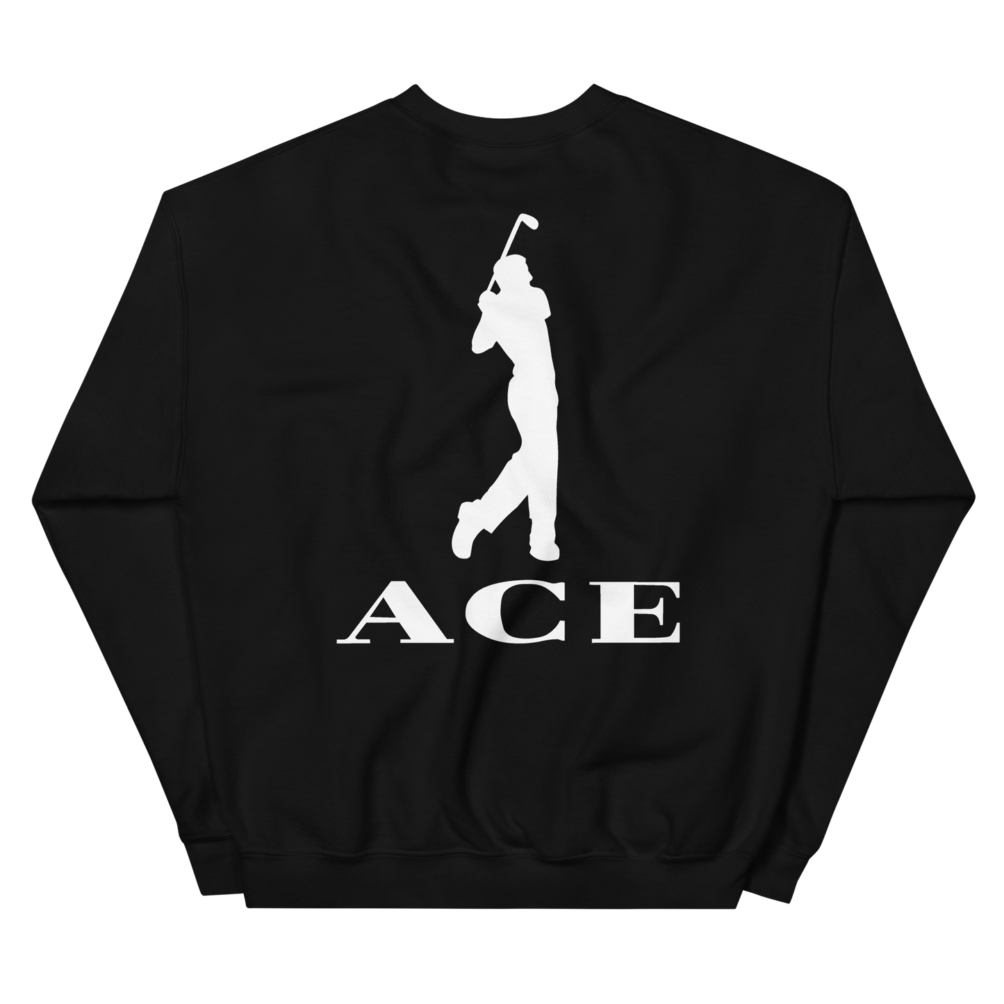 Ace Logo Front & Back Print Sweatshirt/Black & White