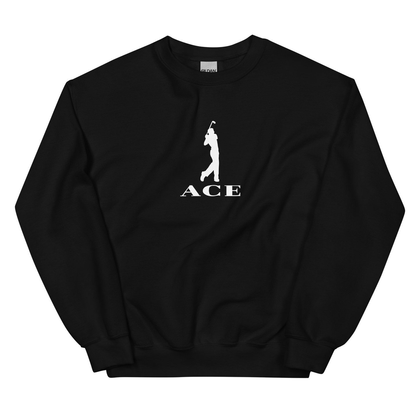 Ace Logo Front & Back Print Sweatshirt/Black & White