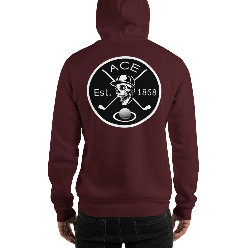 Skull & Sticks Hoodie/Maroon