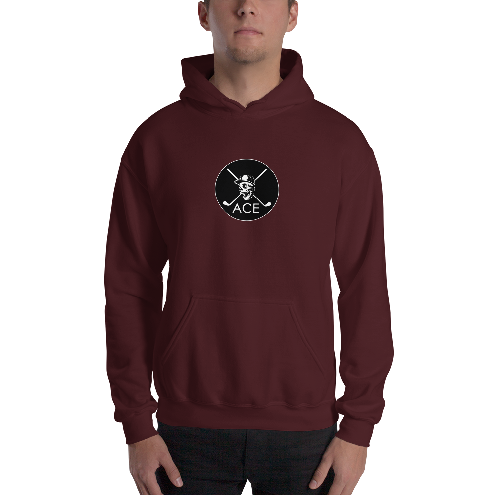 Skull & Sticks Hoodie/Maroon