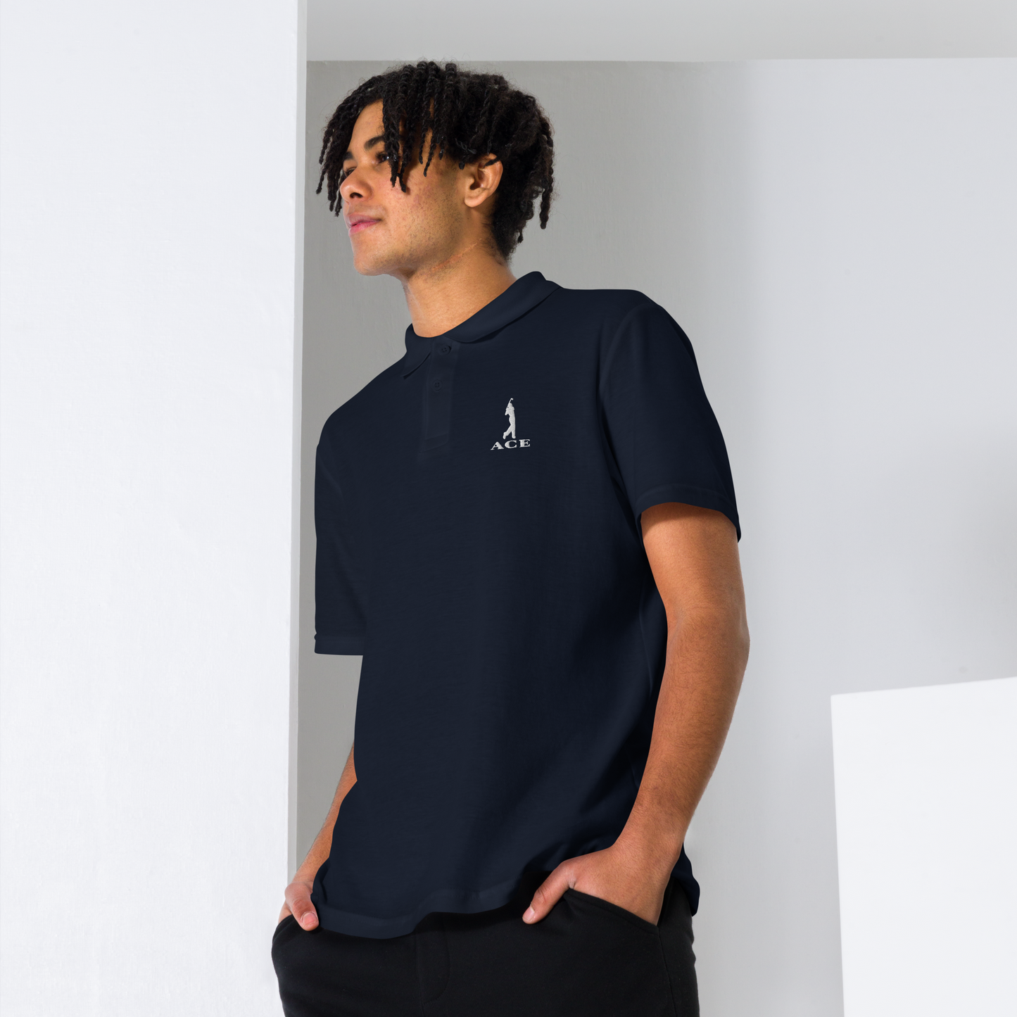 Ace Logo Polo/Navy