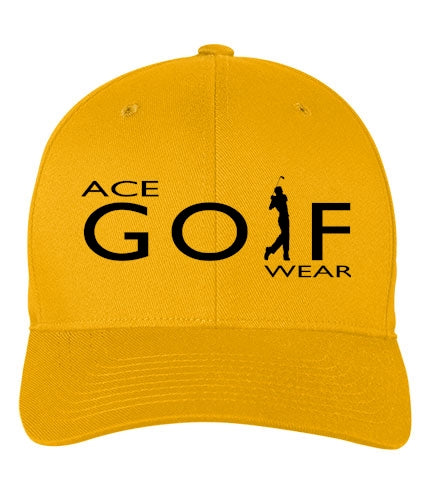 Ace Golf Wear Pro Hat Yellow & Black S/M L/XL