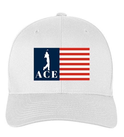 Ace Flag Truckers Hat White/Rubber Patch